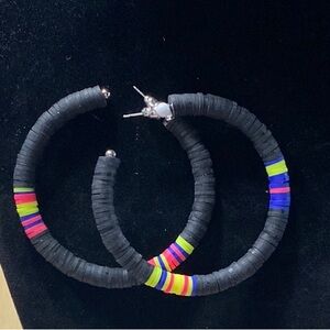 Colorful bohemian Hoop Earrings